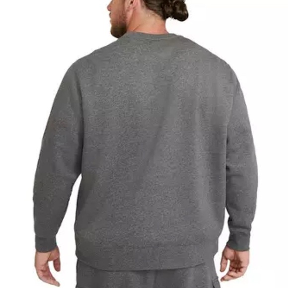 Nike Crewneck Men's Gray Embroidered Logo Sweatshirt Brushed Back Fleece XXL EUC - Picture 11 of 11